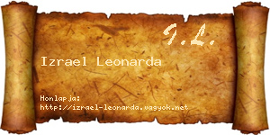 Izrael Leonarda névjegykártya